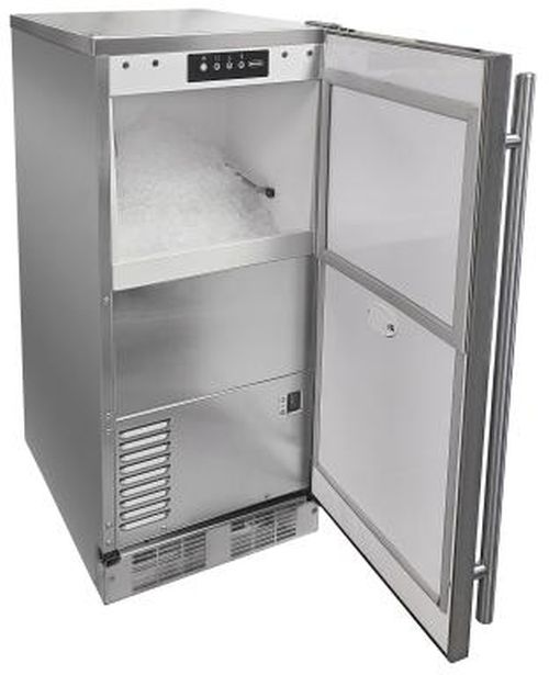 Marvel 15" 65 lb. Stainless Steel Outdoor Ice Maker-1