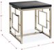 Elements International Ezra 3-Piece Chrome/Black Occasional Table Set with End Table-3