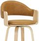 Armen Living Daxton 3-Piece Camel/Oak Barstool Set-5