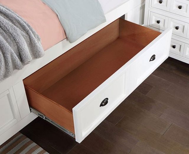 Furniture of America® Castile White Queen Storage Panel Bed-1