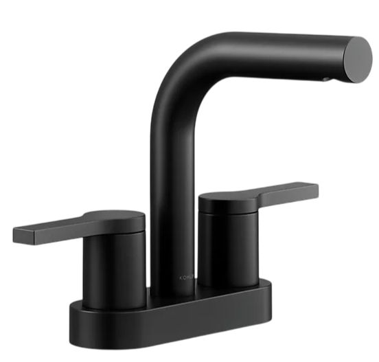 KOHLER® Elate® Matte Black 0.5 GM Centerset Bathroom Sink Faucet-0