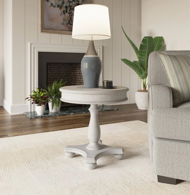 Emerald Home New Haven Oyster Shell Round End Table-1