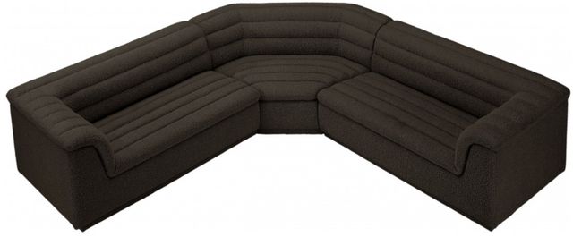Meridian Furniture Cascade 3-Piece Brown Sectional-1