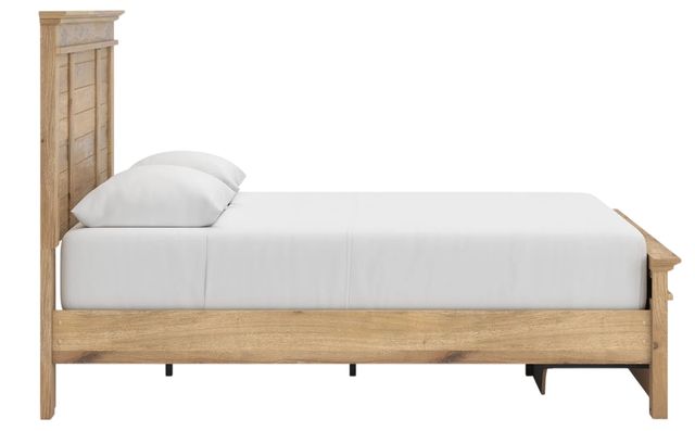 Signature Design by Ashley® Makidern Tan King Panel Bed with 2-Drawer Storage-3