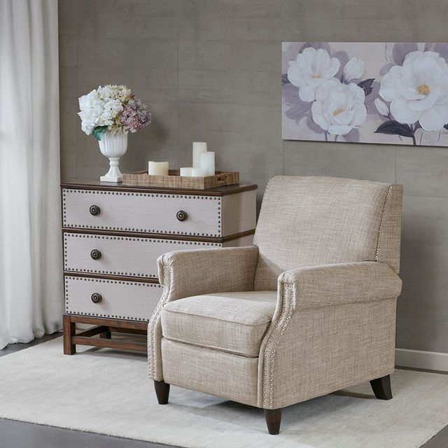 Olliix by Madison Park Sand Julian Push Back Recliner-3