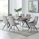 Armen Living Alison 2-Piece Gray Swivel Dining Side Chair Set-2