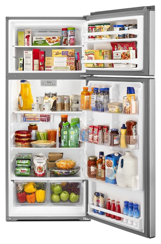 Whirlpool® 28 in. 18.0 Cu. Ft. Stainless Steel Top Freezer Refrigerator-1