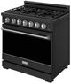 Thor Kitchen Gordon Ramsay Collection 36" Black Pro Style Liquid Propane Range with Precision Knob Control and Stainless Steel Trim-3