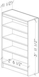 Perdue Woodworks Big Chester Rockport White 4-Shelves Bookcase-2