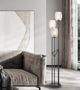 Cal® Lighting & Accessories Oconto Matte Black Floor Lamp-2