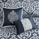 Olliix by Madison Park 8 Piece Navy California King Odette Jacquard Comforter Set-5