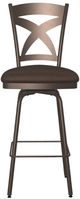 Amisco Marcus Bark/Falcon Swivel Counter Stool-1