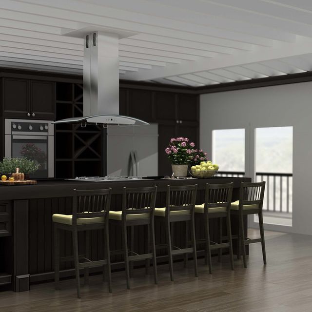 ZLINE 36" Stainless Steel Island Range Hood-1