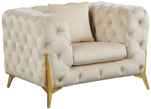 Meridian Furniture Kingdom Cream Velvet Chair-0