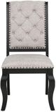 Coaster® Phelps 2-Piece Distressed Noir/Tan Upholstered Dining Side Chair Set-4