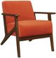 Homelegance® August Dark Walnut/Orange Accent Chair-0