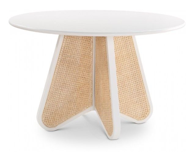 Meridian Furniture Butterfly White/Natural Dining Table-0