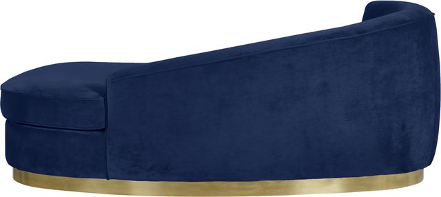 Meridian Furniture Julian Navy/Gold Velvet Chaise-1