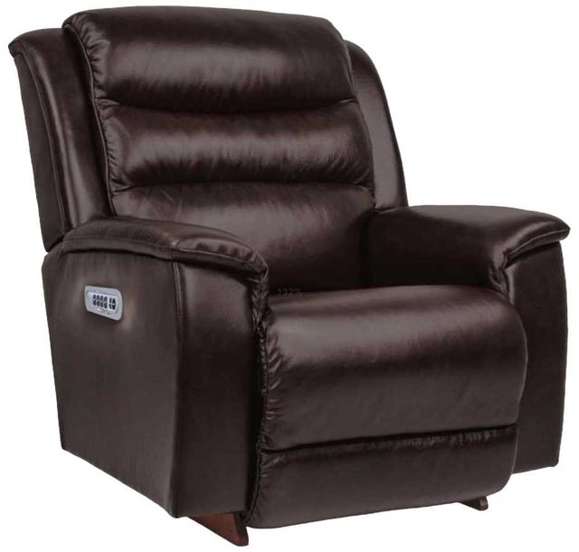 La-Z-Boy® Redwood Chocolate Leather Power Rocking Recliner with Headrest and Lumbar-0