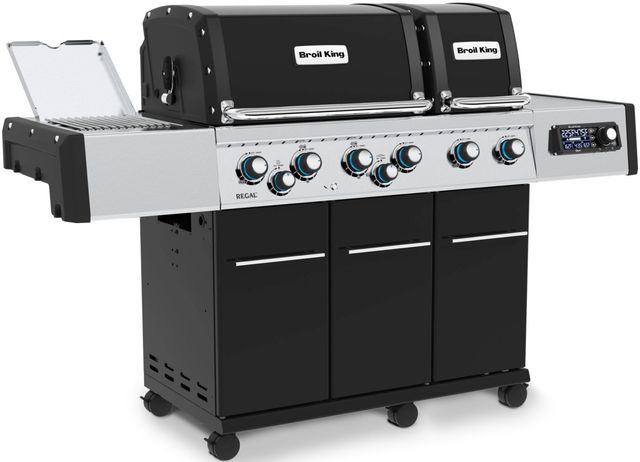 Broil King® Regal™ Q 690 Pro 6-Burner Black Freestanding Liquid Propane Grill-2
