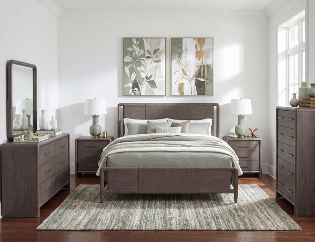 Legacy Classic Maren Truffle California King Upholstered Panel Bed-1