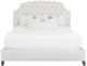 Fairfield® Arched Scalloped Mica 66" Diamond King Upholstered Panel Bed-0