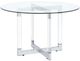 Elements International Zurich Chrome Round Dining Table-0