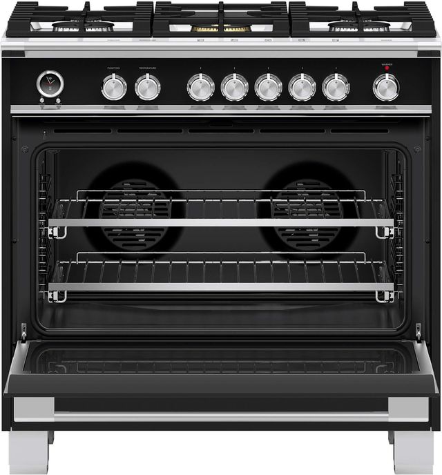 Fisher & Paykel 36" Black Pro Style Dual Fuel Range-2