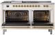 Ilve® Nostalgie II Series 60" Antique White Pro Style Dual Fuel Range-2
