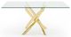 VIG Furniture Modrest Pyrite Gold Glass Dining Table-2