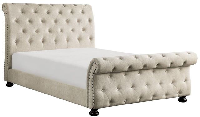 Mazin Furniture Crofton Beige King Sleigh Bed-0