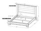 International Furniture Direct Antique Distressed Wood California King Low Profile Platform Bed Footboard with Rails-3