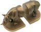 A & B Home 2-Piece Gold Rhinoceros Bookends-3