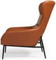 VIG Furniture Divani Casa Susan Orange Leatherette Lounge Chair-2