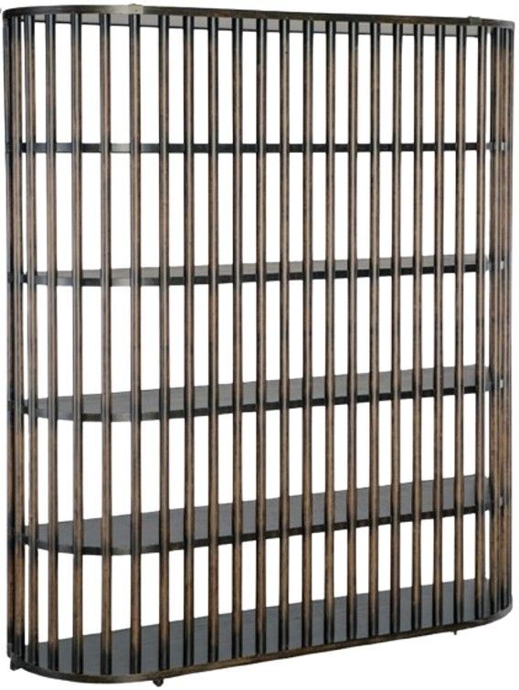 Hooker® Furniture Retreat Black Sand Slatted Bookcase-3