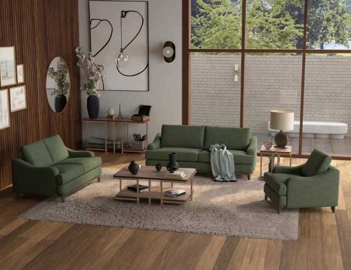 International Furniture Direct Alfa Loveseat - Thumbnail 3