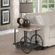 ACME Furniture Francie Oak End Table with Antique Gray Base-1
