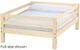 Crate Designs™ Furniture Unfinished Full Ladder End Upper Bunk Bed-0