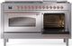 Ilve® Nostalgie II Series 60" Stainless Steel Pro Style Dual Fuel Range-3