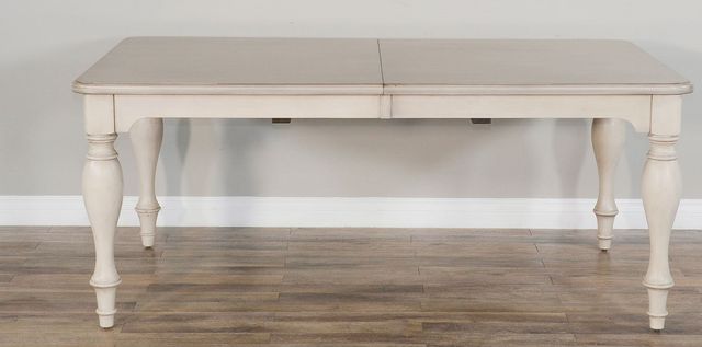 Sunny Designs™ Westwood Village Antique White Dining Table with Gray Top -3
