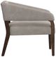 International Furniture Direct Murcia Ivory/Lacquer Brown Upholstered Accent Chair-2