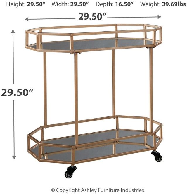Signature Design by Ashley® Daymont Gold Bar Cart-4