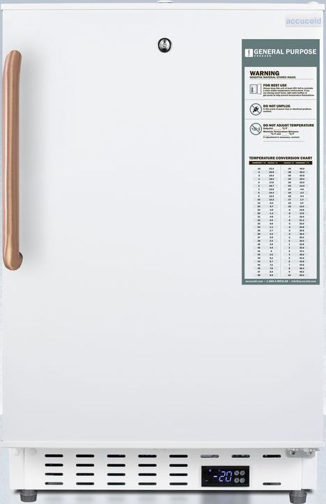 Accucold® 2.5 Cu. Ft. White Built-In Vaccine Undercounter All-Freezer with Copper handle -0