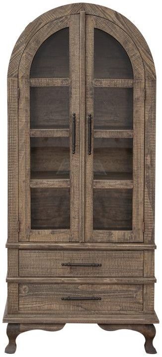 International Furniture Direct Arlette Muted Brown Door Cabinet-3