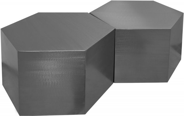 Meridian Furniture Hexagon Brushed Chrome Coffee Table-0
