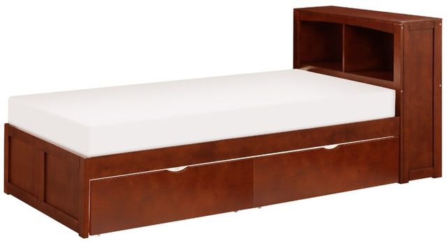 Homelegance® Rowe Dark Cherry Youth Twin Bookcase Platform Storage Bed-0