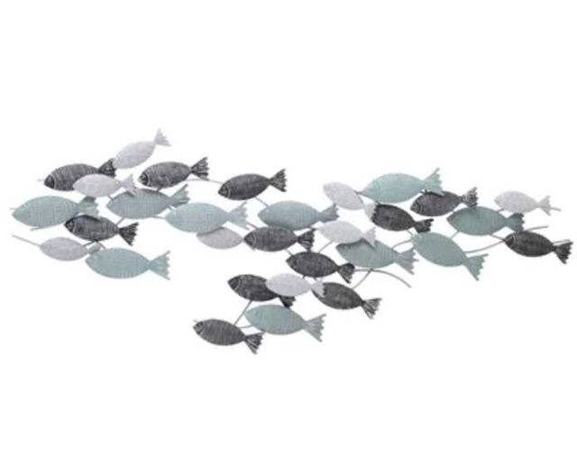 Stylecraft Metal School Blue/Brown Wall Art-0