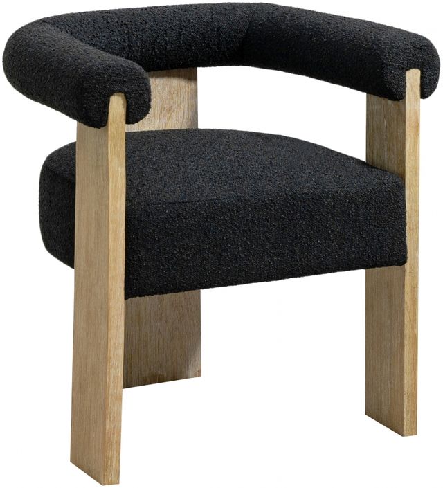 Meridian Furniture Barrel Black/Natural Dining Chair-0