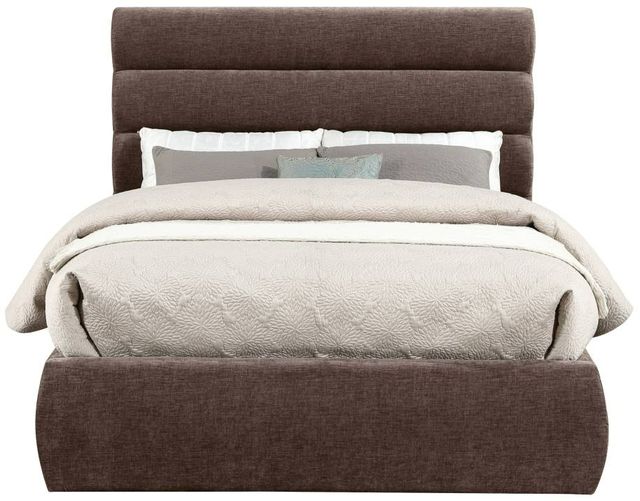 Meridian Furniture Adam Brown Full 52" Upholstered Panel Bed-1
