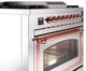 Ilve® Nostalgie II Noblesse 36'' Stainless Steel Pro Style Dual Fuel Range with Copper Trim-4
